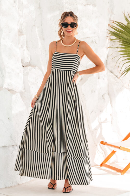 Subtle Lines Striped Maxi Dress