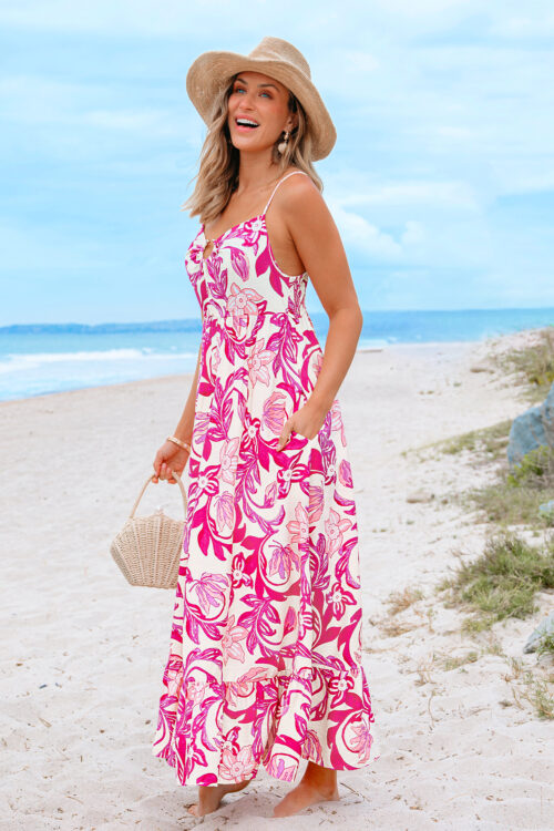 Robe longue florale