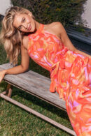 Sunset Whirl Floral Maxi Dress